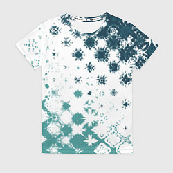 Футболка женская Узорчатые пятна по диагонали, цвет: 3D-принт