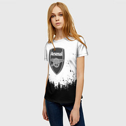 Футболка женская Arsenal черный лес, цвет: 3D-принт — фото 2