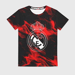 Женская футболка Real Madrid красный огонь