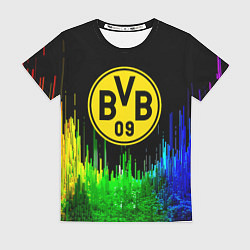 Футболка женская Borussia градиент текстура, цвет: 3D-принт