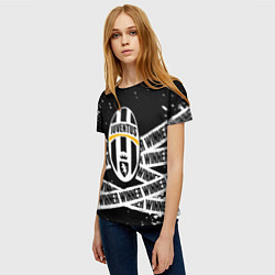 Футболка женская Juventus подедитель краски, цвет: 3D-принт — фото 2