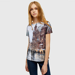 Футболка женская Московский новогодний день, цвет: 3D-принт — фото 2