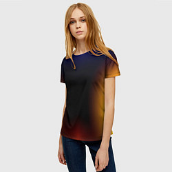 Футболка женская Color black red blue, цвет: 3D-принт — фото 2