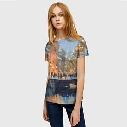 Футболка женская Снежный вечер в Питере, цвет: 3D-принт — фото 2