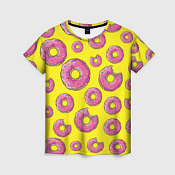 Футболка женская Пончики Гомера, цвет: 3D-принт