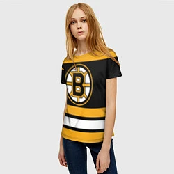 Футболка женская Boston Bruins, цвет: 3D-принт — фото 2