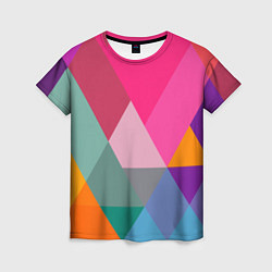 Футболка женская Разноцветные полигоны, цвет: 3D-принт