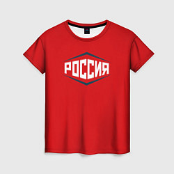 Футболка женская Россия, цвет: 3D-принт