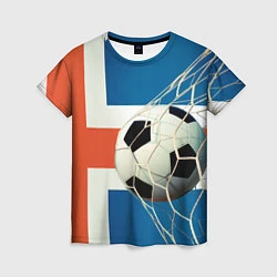 Футболка женская Исландский футбол, цвет: 3D-принт