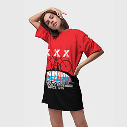 Футболка женская длинная Amsterdam t-shirt, цвет: 3D-принт — фото 2