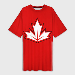 Женская длинная футболка Сборная Канады: домашняя форма