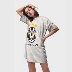 Футболка женская длинная Juventus3, цвет: 3D-принт — фото 2