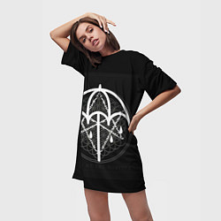 Футболка женская длинная BMTH: Rain Symbol, цвет: 3D-принт — фото 2