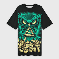 Футболка женская длинная Bring Me The Horizon: Owl, цвет: 3D-принт