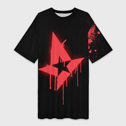 Футболка женская длинная Astralis: Black collection, цвет: 3D-принт
