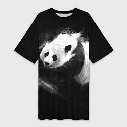 Женская длинная футболка Молочная панда