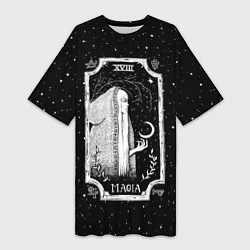 Женская длинная футболка Ночная магия