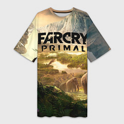 Футболка женская длинная Far Cry: Primal, цвет: 3D-принт