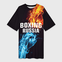 Женская длинная футболка Boxing Russia