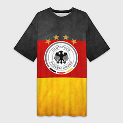 Футболка женская длинная Сборная Германии, цвет: 3D-принт