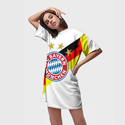 Футболка женская длинная FC Bayern: Germany, цвет: 3D-принт — фото 2