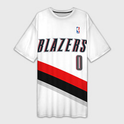 Женская длинная футболка Portland Trail Blazers 0