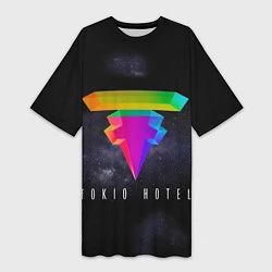Футболка женская длинная Tokio Hotel: New Symbol, цвет: 3D-принт