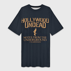 Футболка женская длинная Hollywood Undead: Underground, цвет: 3D-принт