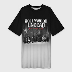 Футболка женская длинная Hollywood Undead: Day of the dead, цвет: 3D-принт