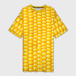 Женская длинная футболка Сладкая вареная кукуруза