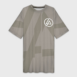 Футболка женская длинная Linkin Park: Grey style, цвет: 3D-принт