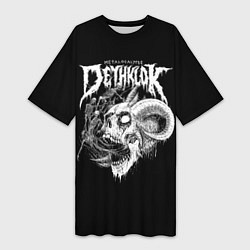 Женская длинная футболка Dethklok: Goat Skull