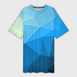 Женская длинная футболка Geometric blue