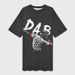 Футболка женская длинная Paul Pogba: Dab, цвет: 3D-принт