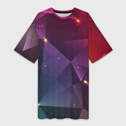 Женская длинная футболка Colorful triangles