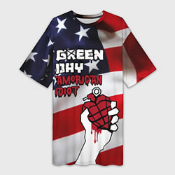Женская длинная футболка Green Day American Idiot