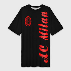 Футболка женская длинная AC Milan - Milan 2022, цвет: 3D-принт