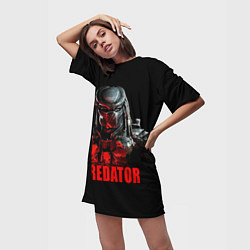 Футболка женская длинная Iron Predator, цвет: 3D-принт — фото 2