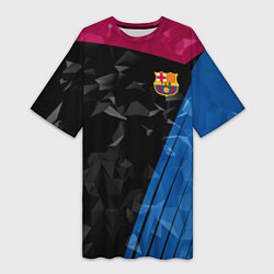 Женская длинная футболка FC Barcelona: Abstract