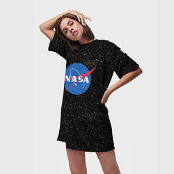 Футболка женская длинная NASA: Endless Space, цвет: 3D-принт — фото 2