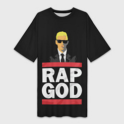 Футболка женская длинная Rap God Eminem, цвет: 3D-принт