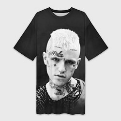 Женская длинная футболка Lil Peep: Black Edition