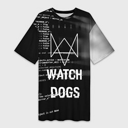 Футболка женская длинная Watch Dogs: Hacker, цвет: 3D-принт