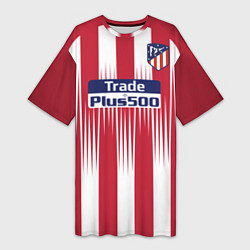 Футболка женская длинная FC Atletico Madrid: Griezmann Home 18/19, цвет: 3D-принт