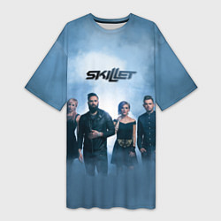 Женская длинная футболка Skillet: Smoke