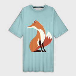 Женская длинная футболка Minimal Fox