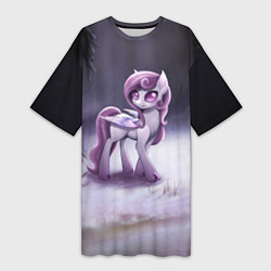 Женская длинная футболка Violet Pony