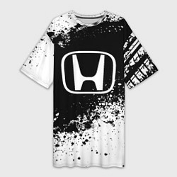 Футболка женская длинная Honda: Black Spray, цвет: 3D-принт