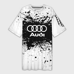 Женская длинная футболка Audi: Black Spray