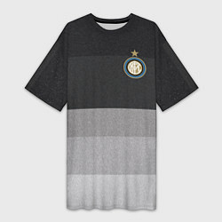 Женская длинная футболка ФК Интер: Серый стиль